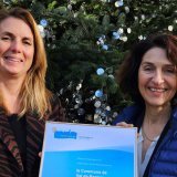 A droite, Anne Bührer, Municipale en charge du groupe de travail "Durabilité" et à gauche, Marie-Luce Duroux Barman, déléguée au développement durable